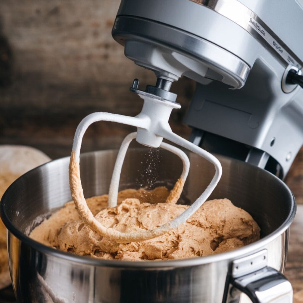 One-Hour Soft Sourdough Discard Rolls: Grandma's Secret Family Recipe 4 Adding yeast to sourdough discard mixture for quick-rise sourdough rolls.