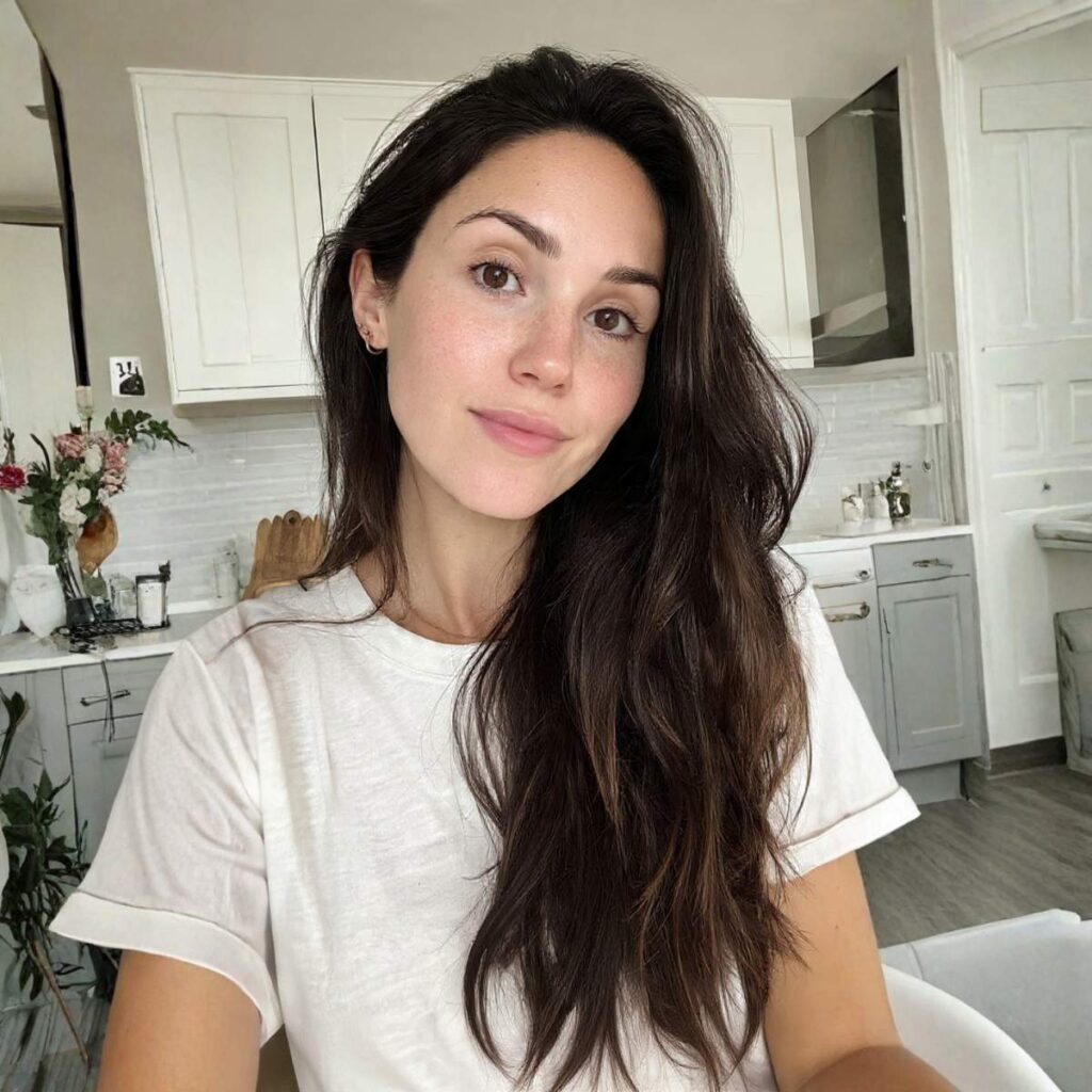 Olivia, the home cook and founder of Fantasy Recipe, smiling in her kitchen