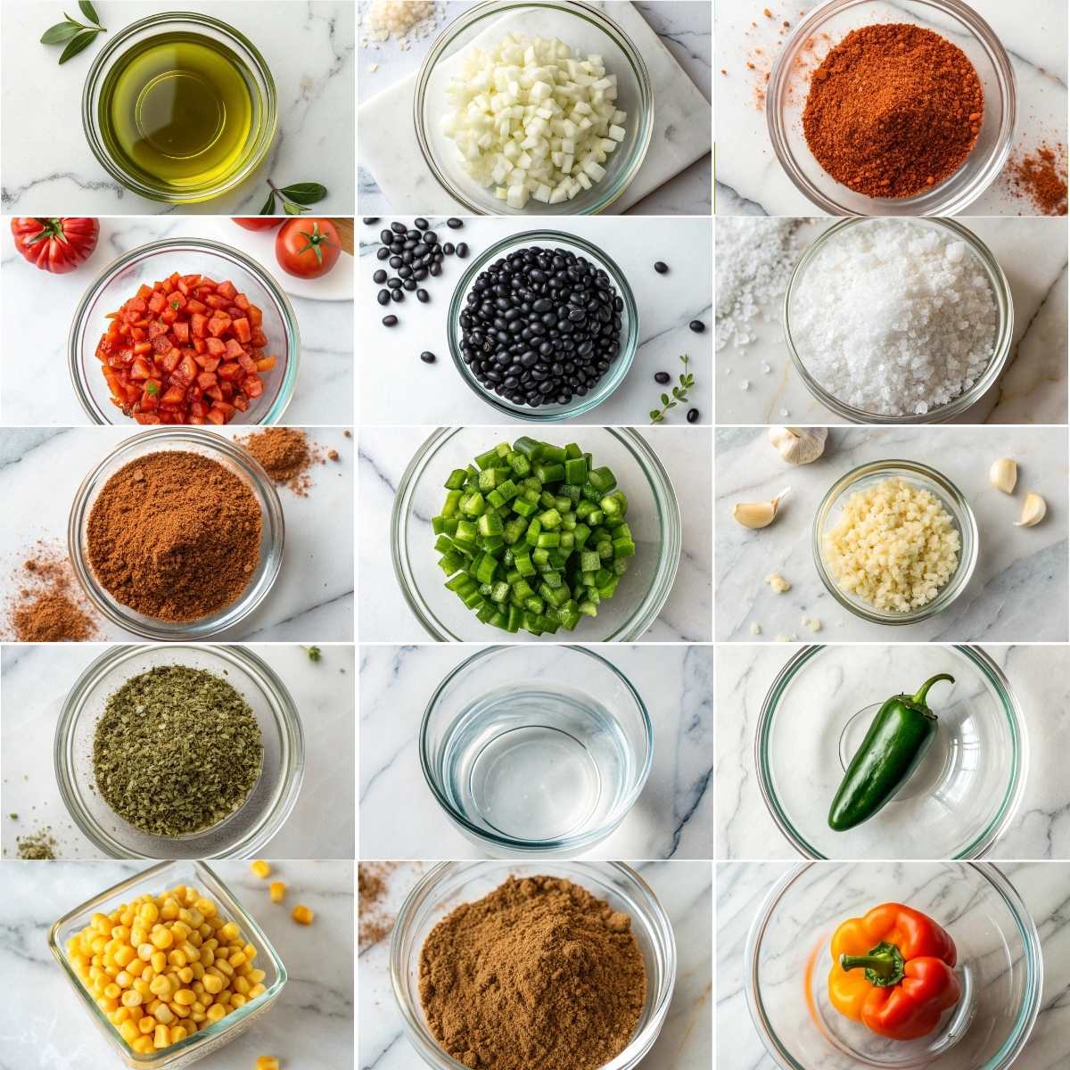 Easy Chicken Tortilla Soup 10 Ingredients for easy chicken tortilla soup with olive oil onion jalapeno garlic chicken broth tomatoes black beans corn sp.