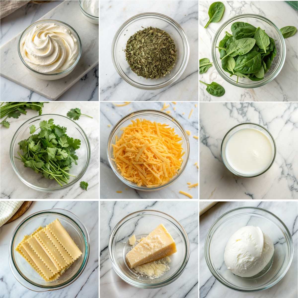 Easy Lasagna Soup 11 Lasagna soup noodles and cheese ingredients including lasagna noodles spinach ricotta mozzarella parmesan herbs creamraw