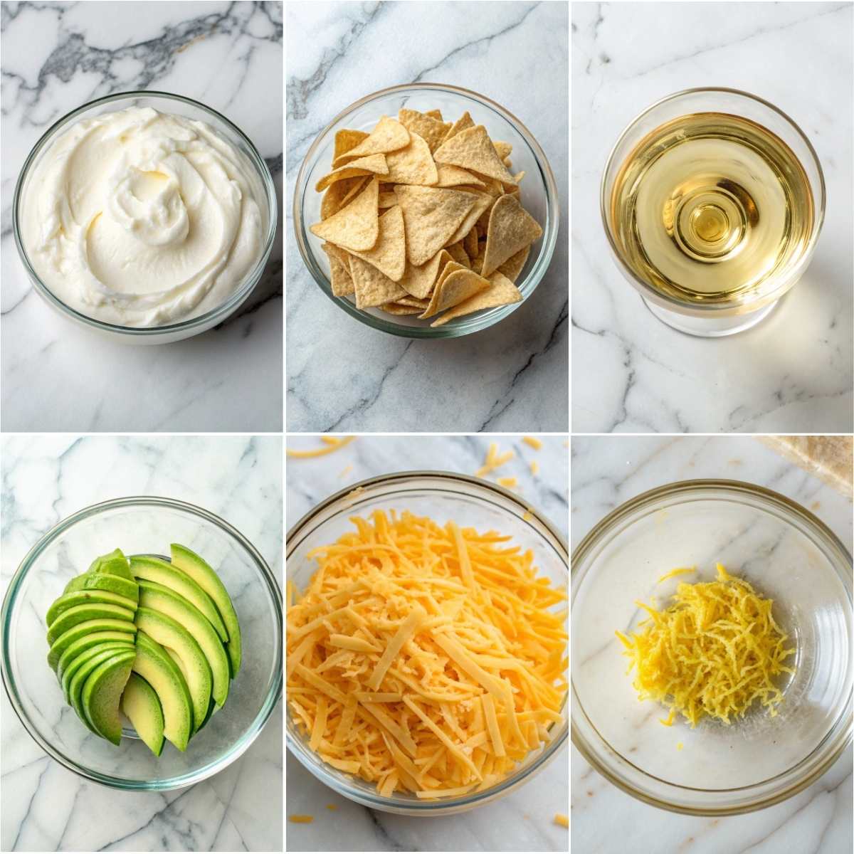 Easy Taco Soup 11 Taco soup toppings including shredded cheese sour cream avocado chips lime jalapeno and cilantro arranged in bowls fresh ok