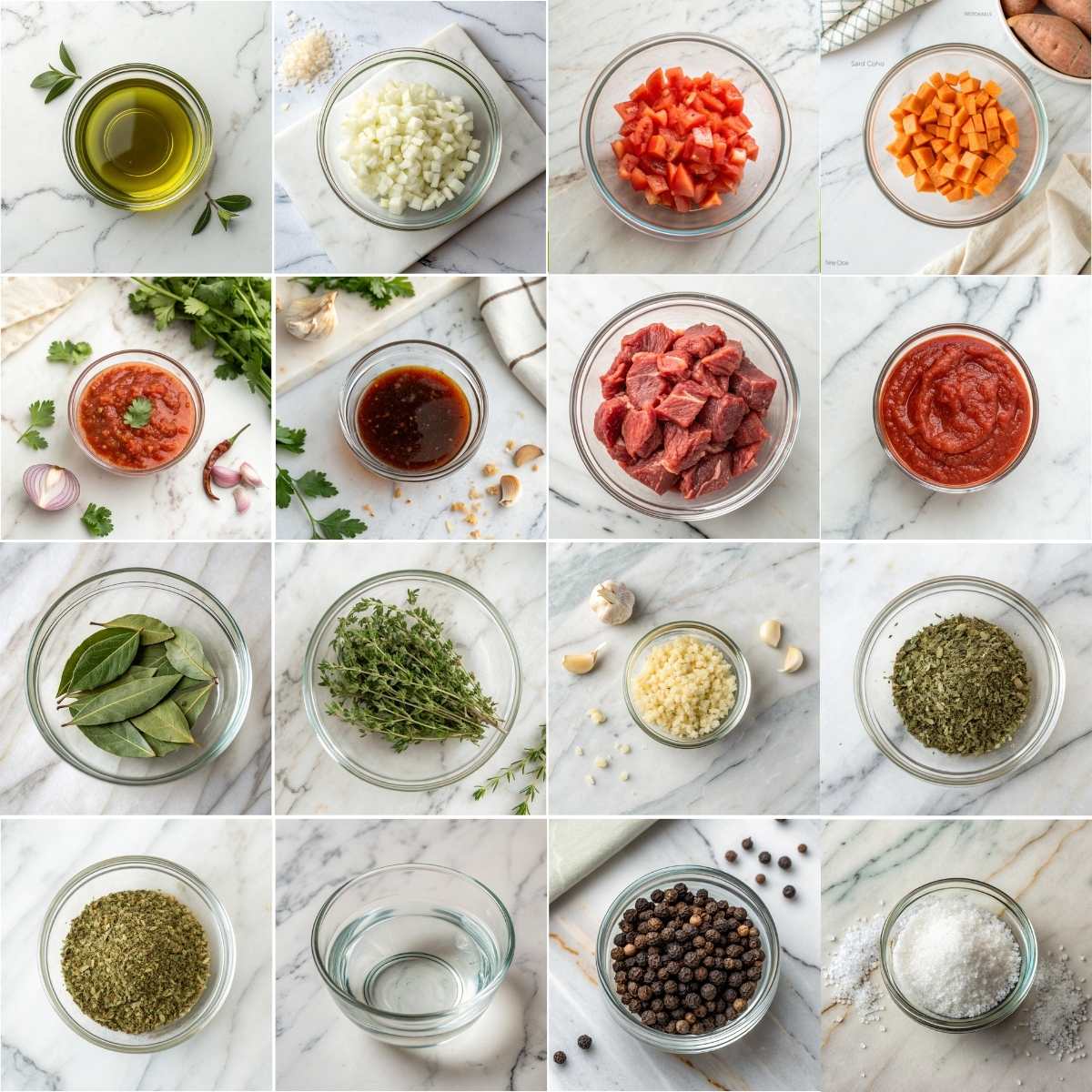 Easy Vegetable Beef Soup 10 Ingredients for easy vegetable beef soup with olive oil beef carrots celery onion garlic herbs tomatoes broth savory dinner