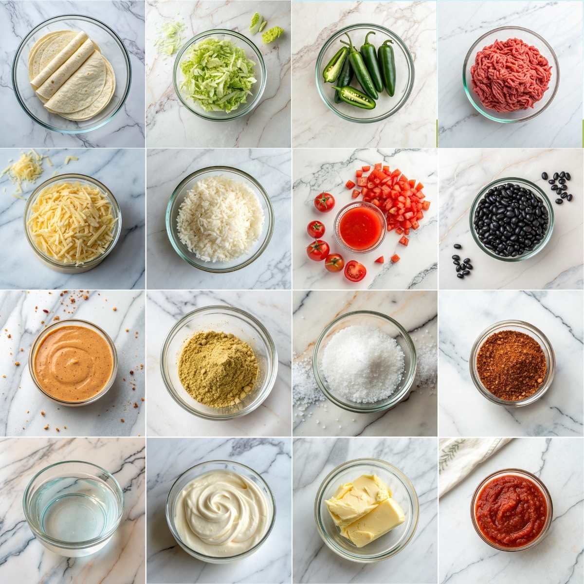 Easy Grilled Cheese Burrito 10 Ingredients for cheesy Mexican beef wraps with ground beef tortillas rice cheese salsa sour cream chipotle sauce ready