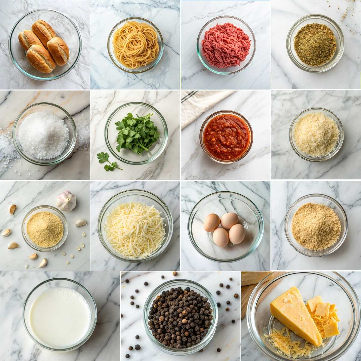 Easy Cheesy Meatball 10 Ingredients for easy cheesy meatballs with ground beef, breadcrumbs, mozzarella, marinara sauce, eggs and spaghetti recipe!