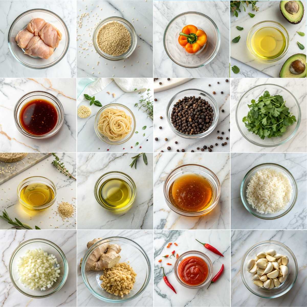 Easy Sticky Garlic Chicken Noodles 10 Ingredients for sticky garlic chicken noodles with lo mein, chicken thighs, soy sauce, honey, garlic and green onions raw!!