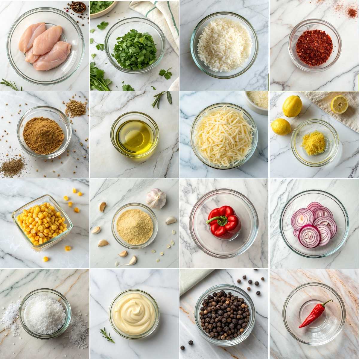 Easy Street Corn Chicken Bowl 10 Ingredients for easy street corn chicken bowl with blackened chicken, cilantro lime rice, corn, cheese and sauce bowl meal!